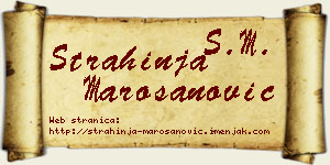 Strahinja Marošanović vizit kartica